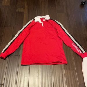 Carmar collard shirt with black and reflective stripe down side.